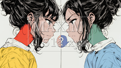互いに相手の意見を十分に理解できないまま対話を続ける二人のビジネスウーマン | 4751323-8918