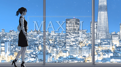 高層ビル群を見下ろすキャリア女性 | 4769152-14109