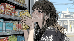 コンビニで新作スイーツを物色中の若い女性 | 4802669-15718