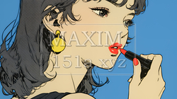 化粧をしている（口紅をつけている）若い女性 | 4829026-8561