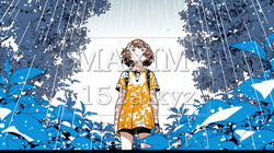 突然の雨に戸惑っている少女