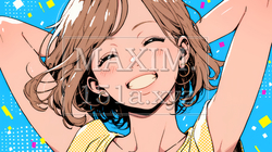 両手を広げて喜んでいる陽気な若い女性 | 4846229-8121