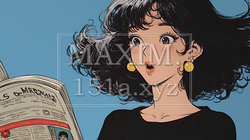 新聞を見て驚いている女性｜5313261-8184