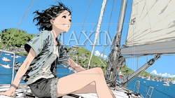 ヨットに乗っている若い女性 | 4872142-10241