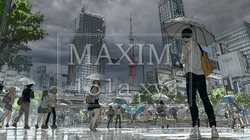 雨の中、黙々と通勤・通学をする人々 | 4886424-9250