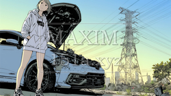 ドライブ中の車の故障・事故・トラブルで困っている女性｜4876172-2282
