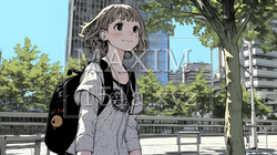 休みの日、自宅の近所を散歩している若い女性 | 4921147-9140