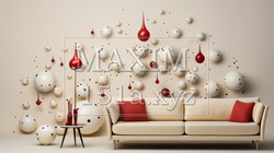 メリークリスマス：ミニマルアート（Minimalism）的表現の背景画像 | 4922055-2705