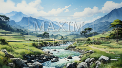 棚田のある里山の風景 | 4941251-20012