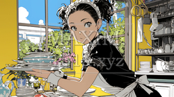 カジュアルレストランで働いている若いウェイトレス | 4970161-6984