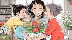 幸せ家族の母の日 | 4973750-7651