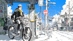 都市の雪景色