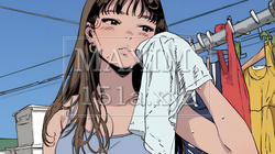 汗を拭っている若い女性 | 5058583-5770