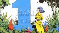 数字の「1」を掲げている若い女性 | 5068229-15448