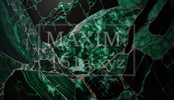 緑の大理石様の精緻CG背景画像 | 5106474-246
