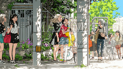 道端で会話を楽しむ若い主婦たち（ママ友たち） | 5115028-16816
