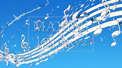 音符など音楽記号をテーマにした背景画像 | 5123163-8873
