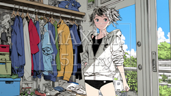 クローゼットを開いて着替えをしようとしている若い女性 | 5147312-6755