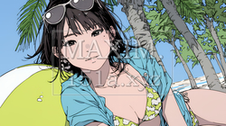ビーチリゾートを旅行中のビキニ姿の若い女性 | 5153047-9358