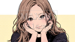 お茶目な（生意気な表情をした遊び心のある）若い女性 | 5248684-17101