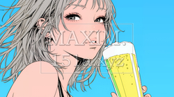 ビールを飲んでいる女性 | 5251905-12387