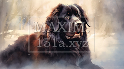 ニューファンドランド犬の水彩画 | 5272521-18474
