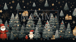 クリスマス関連の連続絵柄の背景図案 | 5279281-2907