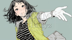 両手を広げて歓迎・驚きの仕草をしている若い女性 | 5323586-14591