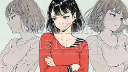眉をひそめている女性：腕を組んで不安そうに立っている女性 | 5345626-8075