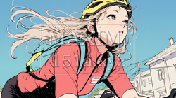 自転車ロードレースに出場している若い女性 | 5351915-6712
