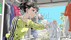 着ていく服をクローゼットから選ぶ若い女性 | 5368779-15943