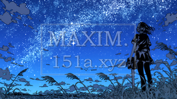 星空を眺めている若い女性｜5730663-10336