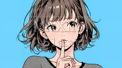 指を唇に当てて「シーShh」というジェスチャーをしている女性 | 5401886-13210