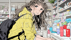 ドラッグストアでコスメを選ぶ若い女性 | 5464727-16094