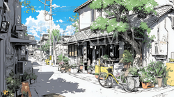 昭和のかおりが漂う町並み | 5473333-8966