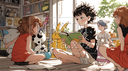 友達と遊んでいる幼い子供たち