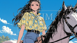 乗馬をしている若い女性 | 548169-5360