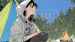 ソロキャンプを楽しんでいる若い女性 | 549607-9664