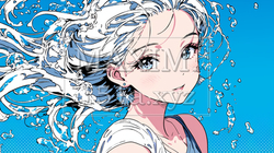 水を浴びている若い女性 | 5524336-4867