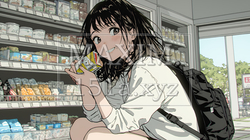 コンビニで新作スイーツを物色中の若い女性 | 5578047-15738
