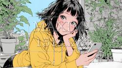 楽しそうにスマホ画面を眺めている若い女性 | 567963-14980