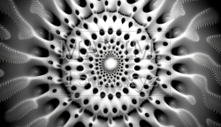 白バックのフラクタル様背景素材精緻CG画 | 5688940-226