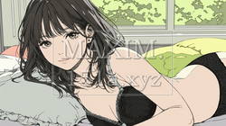 自宅で下着姿でくつろいでいる若い女性 | 5717528-5369