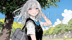 制服姿の女子高生：通学