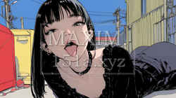 舌を出しておどけている若い女性 | 5846464-5595