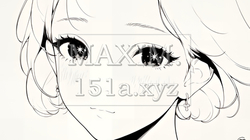 輝く瞳で見つめる好奇心旺盛な若い女性（シンプルな色使い） | 5891630-17066