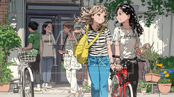 道端で会話を楽しむ若い主婦たち（ママ友たち） | 5915016-16846
