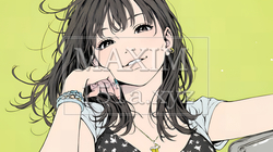 お茶目な（生意気な表情をした遊び心のある）若い女性 | 5924582-17104