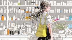 ドラッグストアでコスメを選ぶ若い女性 | 5972228-16099