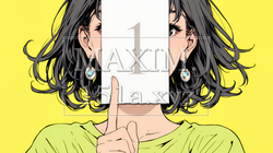 数字の「1」を掲げている若い女性 | 5973587-15472